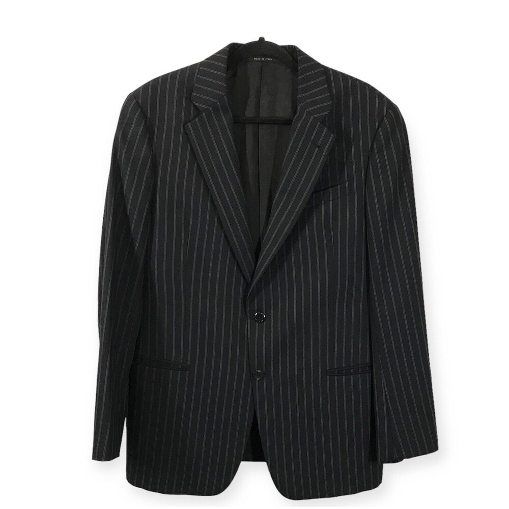 Armoni Collezioni Men's Pin Striped Blazer Size 42R Italy Wool Gomez Addams